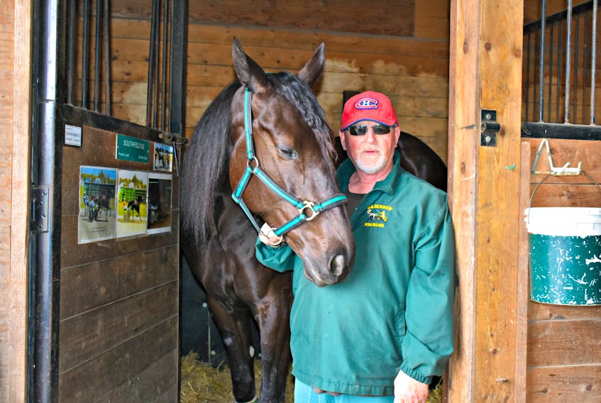 Vance Cameron with his racing mare called Southfield Sue.