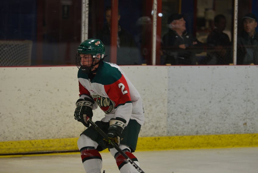 Defenceman Will Proud is in his second season with the Kensington Wild of the New Brunswick/P.E.I. Major Midget Hockey League.
