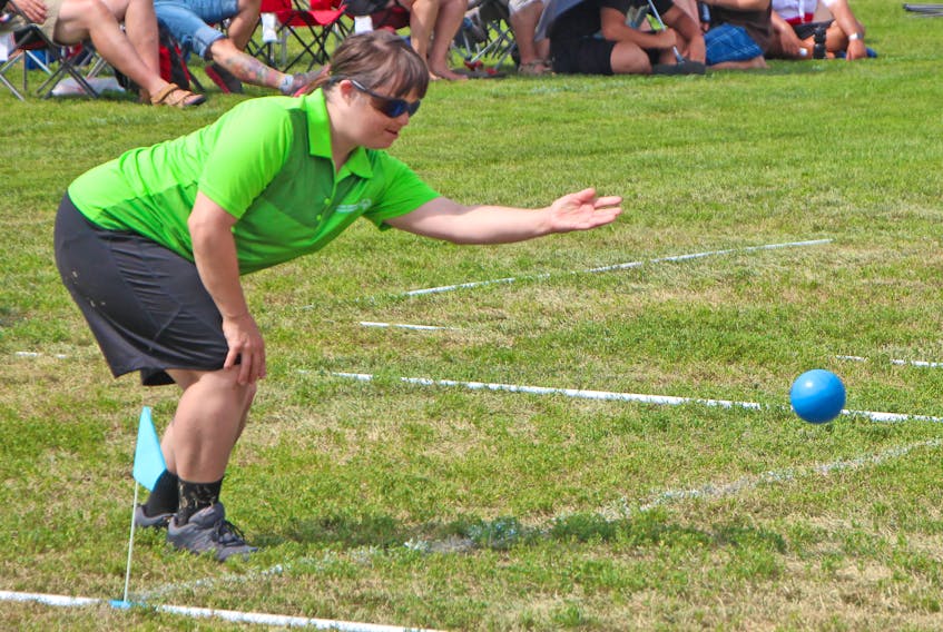 Janet Charchuk of Alberton earned a silver medal in bocce at the Special Olympics Canada 2018 Summer Games in Antigonish, N.S., on Saturday.