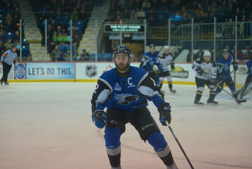 Saint John Sea Dogs defenceman Bailey Webster previously wore the captain’s C during a Quebec Major Junior Hockey League game against the Charlottetown Islanders late last season at Eastlink Centre.