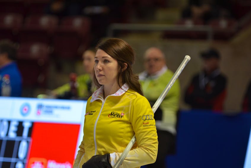 Skip Nadine Scotland and her Calgary rink won a tie-breaker at the 2017 Home Hardware Road to the Roar Pre-Trials curling event at Eastlink Arena in the early hours of Saturday morning.
