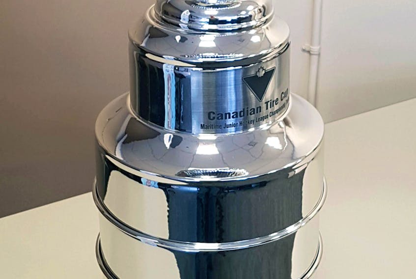 The Canadian Tire Cup will be presented to the MHL’s (Maritime Junior Hockey League) playoff champions.