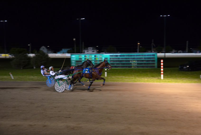 The Kenny Arsenault-driven Czar Seelster edges out Euchred, driven by Adam Merner, to win the 50th running of the Governor’s Plate in 1:53.2 at Red Shores at Summerside Raceway on Saturday night. The race, presented by Township Chevrolet, featured a $25,000 purse.
