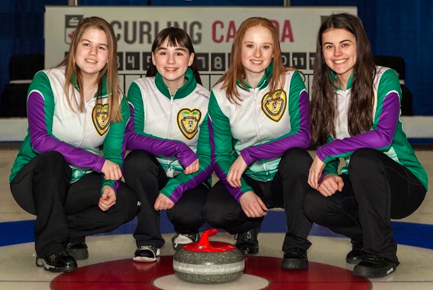 The Lauren Ferguson rink will be making its debut at the New Holland Canadian junior curling championships as Team P.E.I. in Prince Albert, Sask., starting on Saturday. Team members are, from left, Ferguson, third Katie Shaw, second Alexis Burris and lead Lexie Murray.