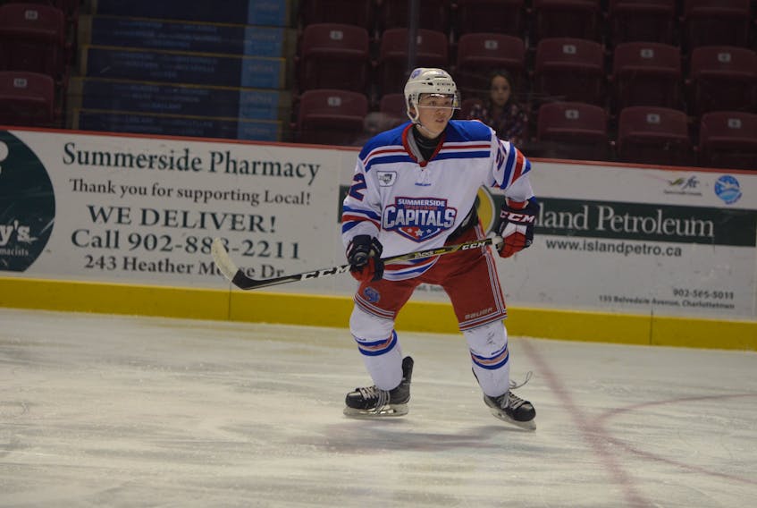 Summerside D. Alex MacDonald Ford Western Capitals’ rookie defenceman Jordan Spence is tied with forward and team captain Morgan MacDonald with a team-leading three post-season goals.