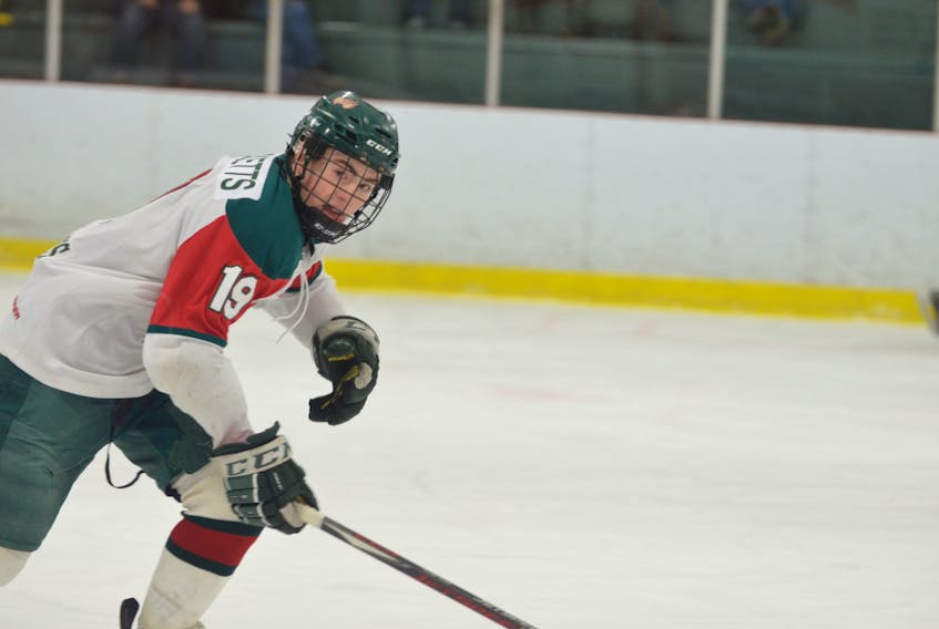 Forward Duncan Picketts is in his first season with the Kensington Wild of the New Brunswick/P.E.I. Major Midget Hockey League.