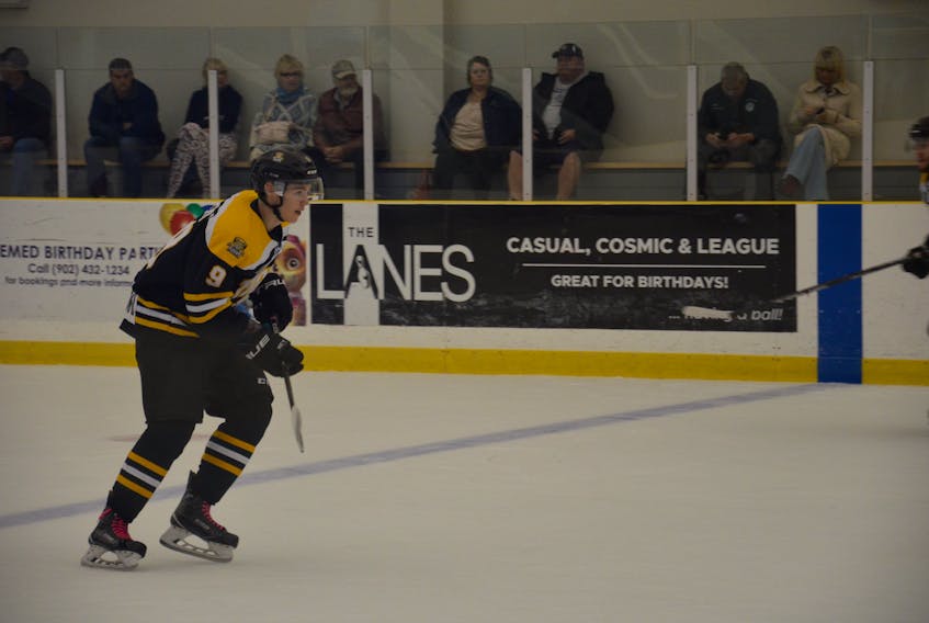 Coleton Perry of North Bedeque scored his third goal of the 2017-18 season for the Campbellton Tigers on Friday night. The Tigers defeated the Summerside D. Alex MacDonald Ford Western Capitals 5-1 in MHL (Maritime Junior Hockey League) play at the Campbellton Memorial Civic Centre.