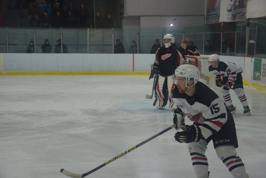 Kensington Vipers forward CJ McCardle, 15, was in on all five goals in a 5-1 road win over the Kent Koyotes in an interlocking game with the New Brunswick Junior Hockey League on Saturday night. The Vipers are members of the Island Junior Hockey League.