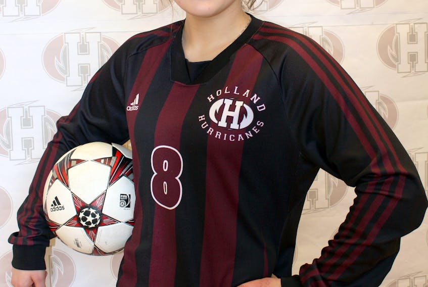 Kathrine McEwen of Stratford will join the Holland Hurricanes’ women’s soccer team in the fall.