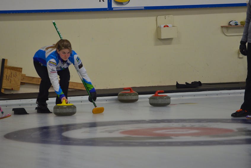 Lauren Ferguson won a silver medal in mixed doubles at the Canadian under-18 curling championships in St. Andrews, N.B., recently.