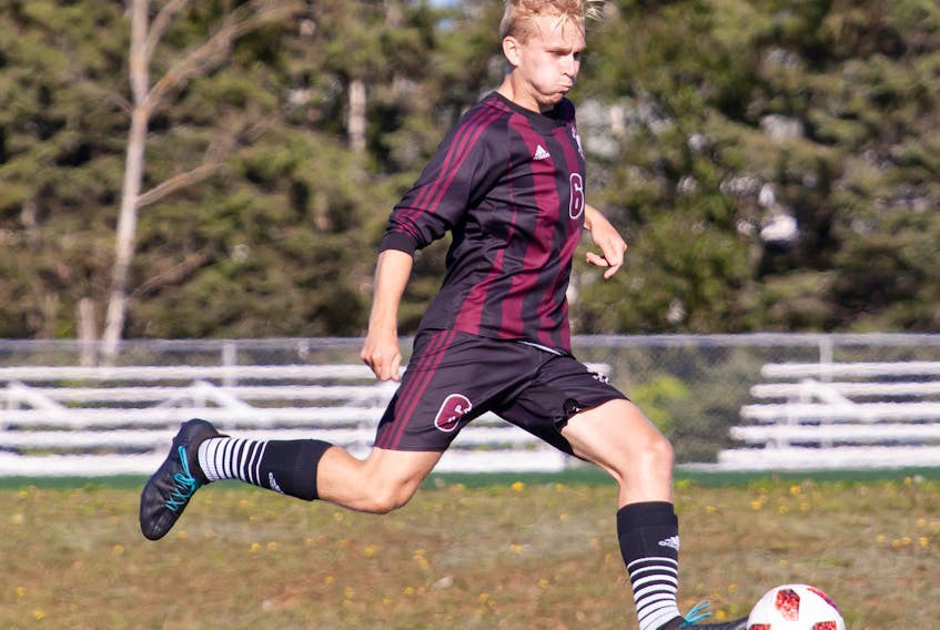 Bobby Gamba in action with the Holland Hurricanes in Atlantic Collegiate Athletic Association (ACAA) men’s soccer action.