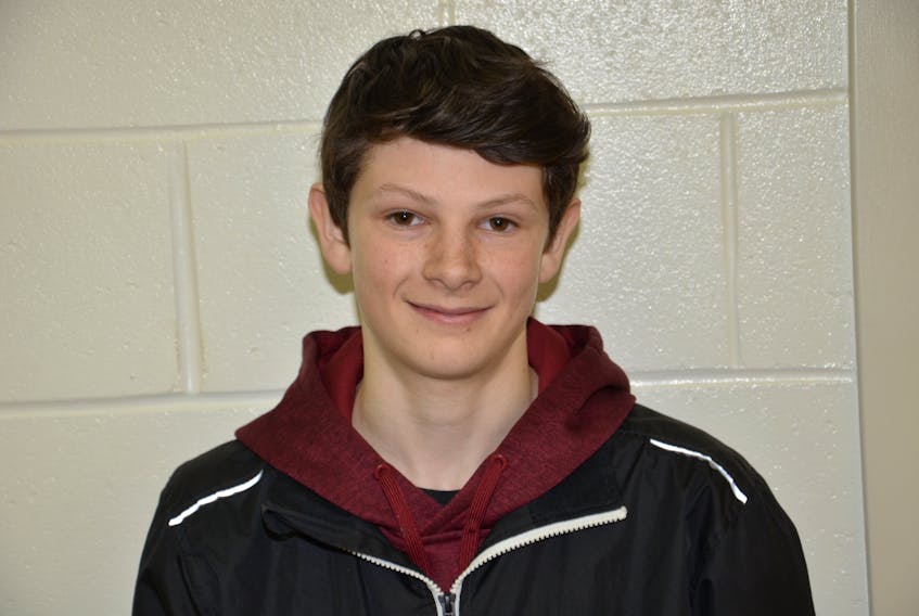 Cole DesRoche has been selected as the Greco Pizza/Capt. Sub student-athlete of the month at Kinkora Regional High School.