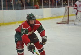 Bennett MacArthur’s six-point night paced the Kensington Wild to a 6-3 home-ice win over the Fredericton Caps in the New Brunswick/P.E.I. Major Midget Hockey League on Saturday night.
