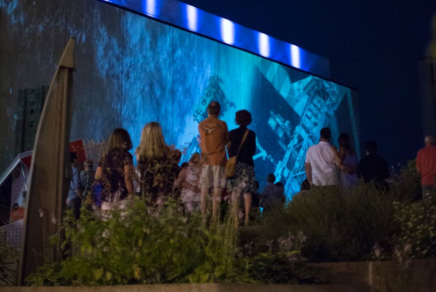 “Signatures: A Canadian Spectacle Under the Stars” and “Projections on the Plaza” runs nightly, Monday to Saturday, until the end of September on the outside walls of the Confederation Centre of the Arts.