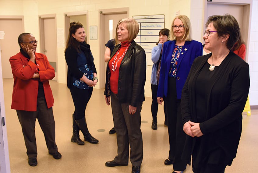 Senator Wanda Bernard is seen speaking with senior staff and administrators at the East Coast Forensic Hospital in Dartmouth, during her tour of the facility this week. The senator is chair of the Senate’s Human Rights Committee, which is undertaking a national study of Canada’s federal prisons.