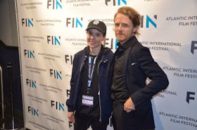 Filmmakers Ellen Page and Ian Daniel arrive at the Atlantic film festival before Saturday night's screening of There's Something in the Water.