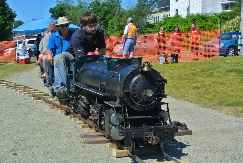 Parrsboro’s railway history is being celebrated his summer by the Parrsborough Shore Historical Society and Ottawa House Museum. One of those events was a re-creation of the last train ride between Parrsboro and Springhill in 1957 thanks to the Trecothic Creek and Windsor Railway, that operated  miniature steam engine on a 300-foot section of track.