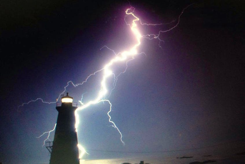 This incredible photo was taken by Neil Green as a bolt of lightning lit up the sky on Brier Island, N.S.
