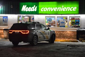 Cape Breton Regional Police responded to a robbery at Needs Convenience at the corner of Mahon and Emerald streets in New Waterford sometime after 11 p.m. on Wednesday. CAPE BRETON POST PHOTO.