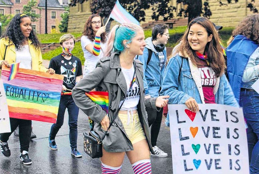 Last year’s Pride Parade drew more than 200 participants from the Sackville and Mount Allison communities, many who came out dressed in rainbow colours and carrying posters to show their support and celebrate the 2SLGBTQA+ community. This year’s parade will be held this Thursday, Sept. 12.
