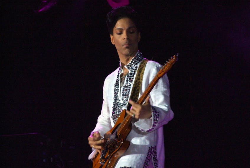 Prince is shown on stage at the Coachella music festival in this file photo.