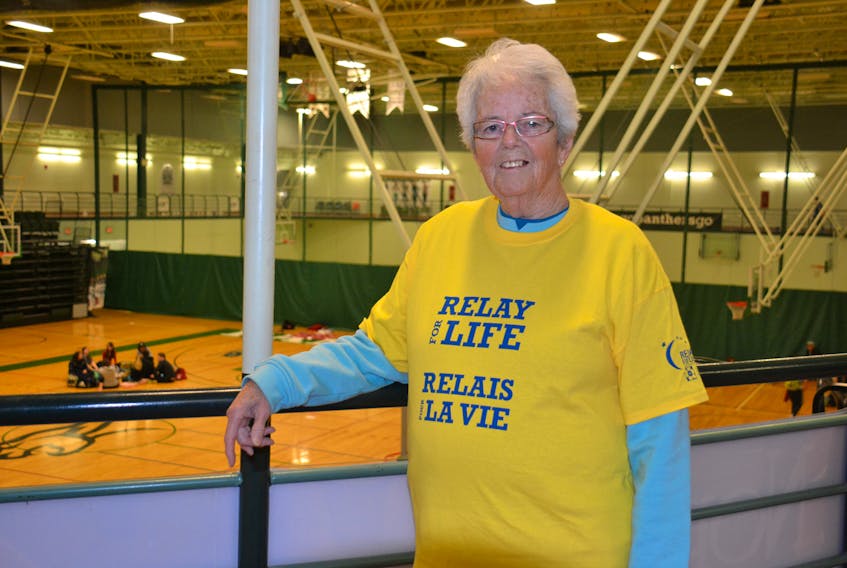Cancer survivor Mary Morrison is shown at the UPEI Relay for Life, held at the Chi-Wan Young Sports Centre on Jan. 19. This year Morrison celebrates 37 years being cancer-free. KATIE SMITH/THE GUARDIAN