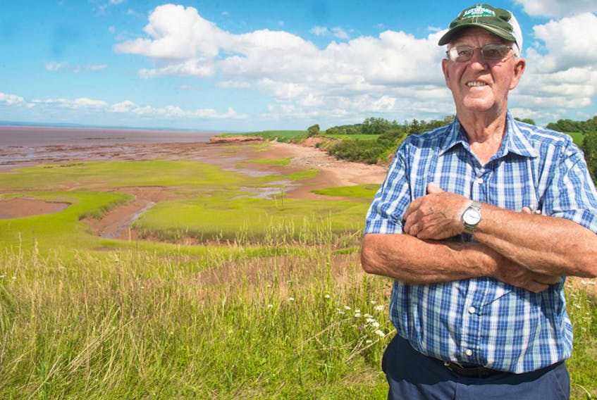 Roderick Desmore has lost several acres of farmland due to erosion in Hants County.