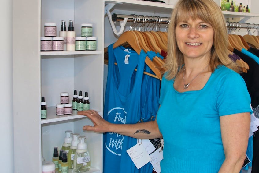 Lorraine Crowe is the creator of Rain Natural Skincare. She makes her products, from plant-based ingredients, at her studio in Truro.
