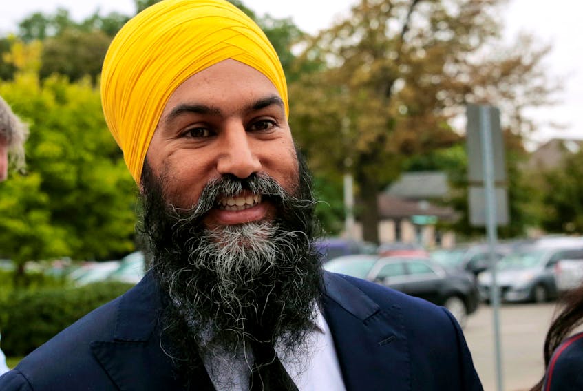 New Democratic Party (NDP) leader Jagmeet Singh launches his election campaign at the Goodwill Centre in London, Ontario on Sept. 11, 2019.