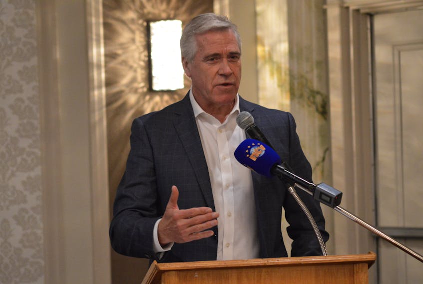 Premier Dwight Ball was in Marystown on Thursday, Oct. 3 for an event celebrating the sale of the shipyard in Marystown.