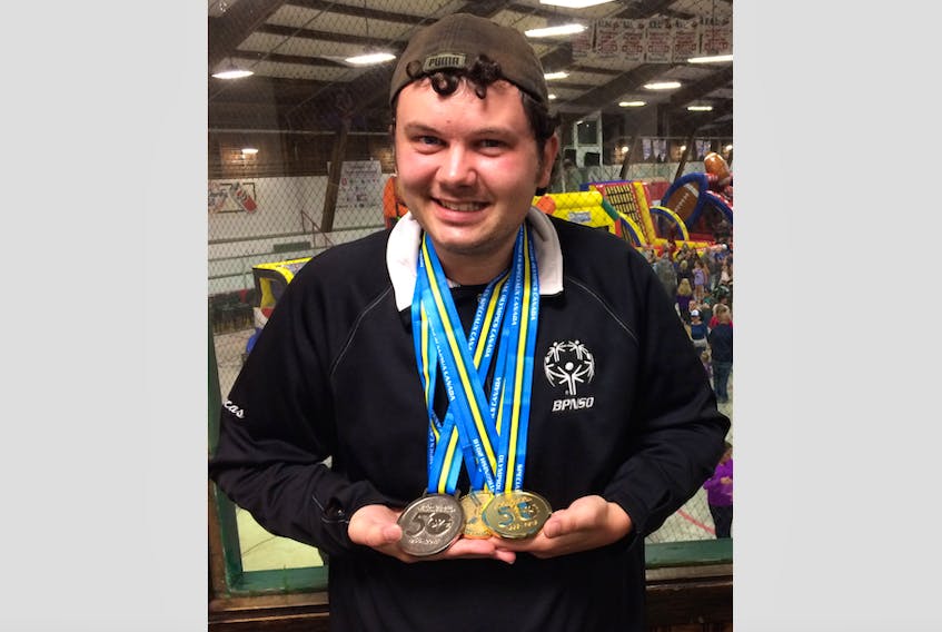 Frenchman’s Cove resident Lucas Antle returned from the Special Olympics Canada Summer Games in Antigonish, N.S. on Sunday, Aug. 5 with three medals – two golds and a silver.