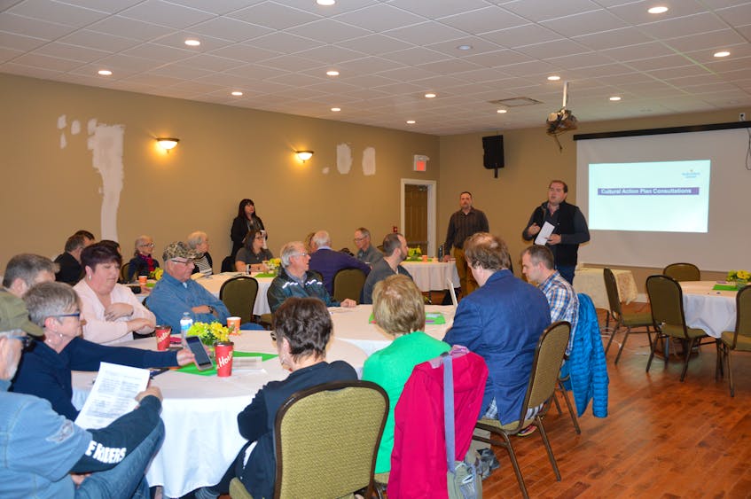 The Marystown session on focusing on the Cultural Plan Renewal had one of the largest number of participants to date, with 17 people coming out to have their voices and concerns heard.