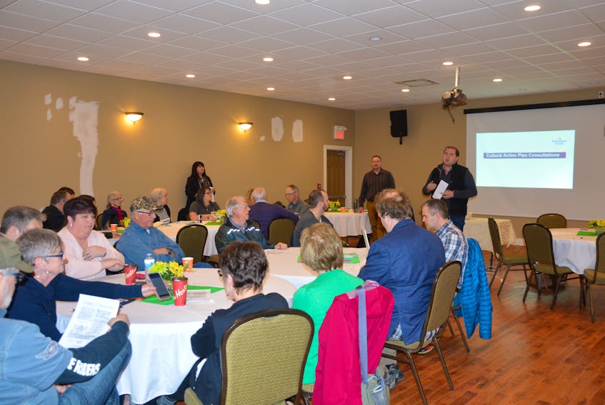 The Marystown session on focusing on the Cultural Plan Renewal had one of the largest number of participants to date, with 17 people coming out to have their voices and concerns heard.