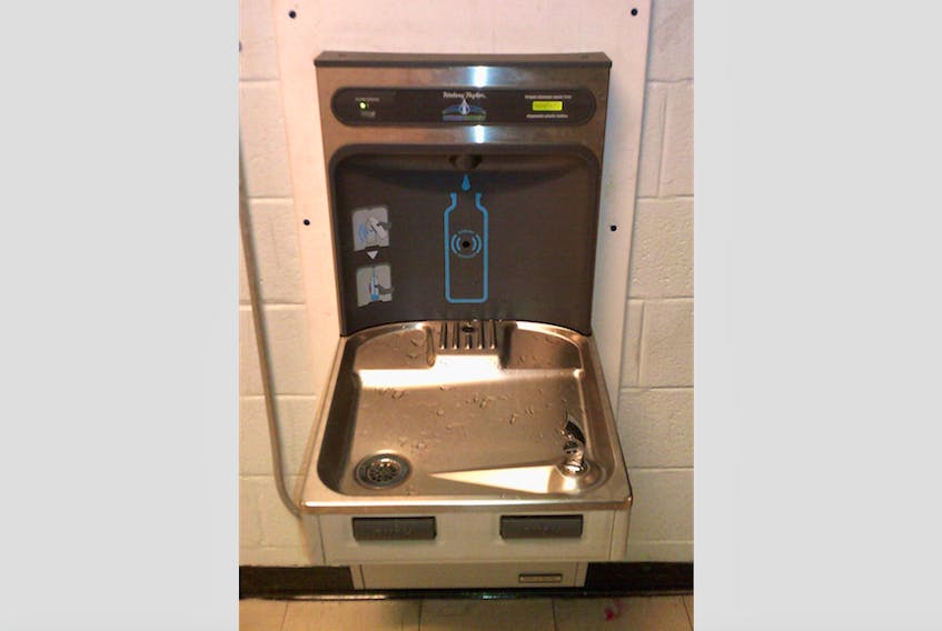 A new water bottle refill station at Donald C. Jamieson Academy in Burin is part of a Newfoundland and Labrador Eastern School District initiative to reduce trash and teach students about environmental sustainability.