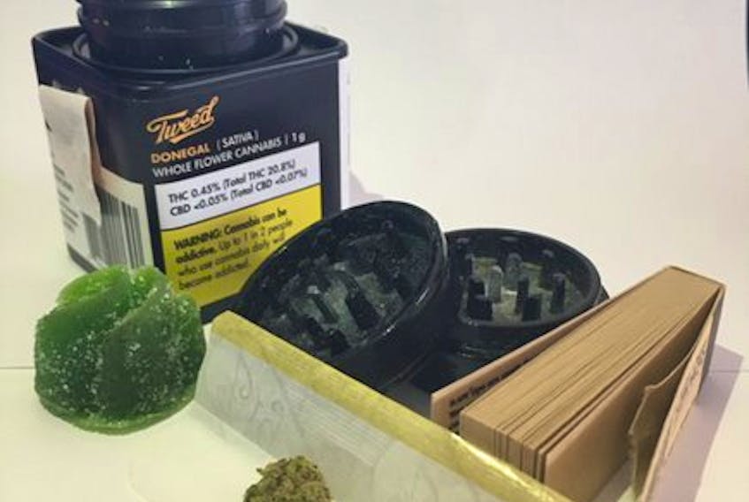 Cannabis products such as these cannot be purchased legally on the Burin Peninsula, even though a local business was awarded a license to open three legal retail outlets more than a year ago. CONTRIBUTED/THE SOUTHERN GAZETTE