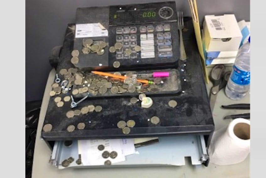 A cash register at the business was forced open and the drawer was removed. 
Submitted photo