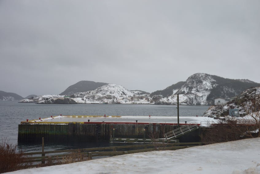 The wharf adjacent to the Oldest Colony Trust building in Burin was once home to a lifeboat station for the Canadian Coast Guard. It now sits vacant.