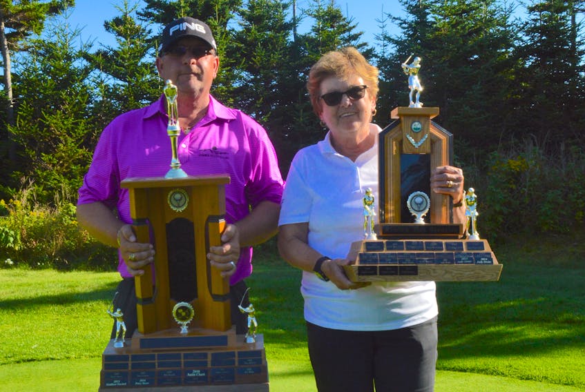 Grande Meadows Club Champions Mike Russell and Judy Drake.