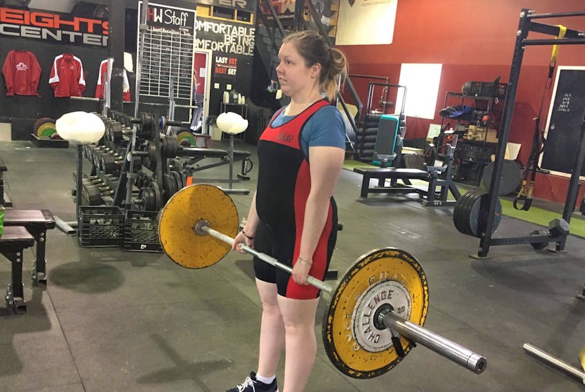 After three months of training Kelly Picco can deadlift 155 pounds.