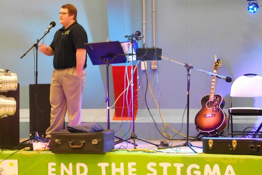Jimmy Bonnell, founder of the Burin Peninsula Teen Mental Health support group, was one of the guest speakers during a wellness evening hosted by the Sun Shine Friends group in St. Lawrence on Aug. 16.
