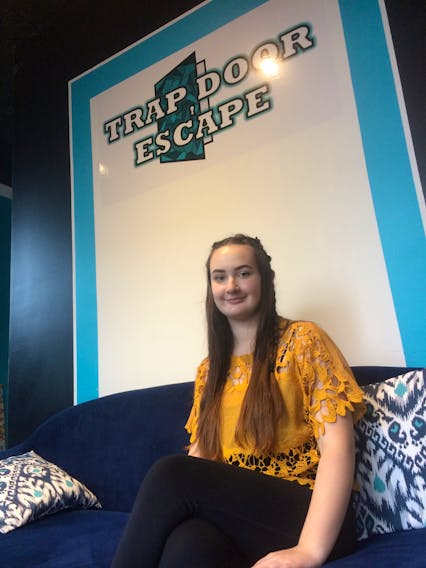 Abby MacKenzie, owner of Trap Door Escape in New Glasgow, recommends that young entrepreneurs like her think about following their dreams and opening their own business.