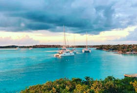 One of the many seascapes the Cook family has seen on their way through the Bahamas, sailing aboard the Hangtime.