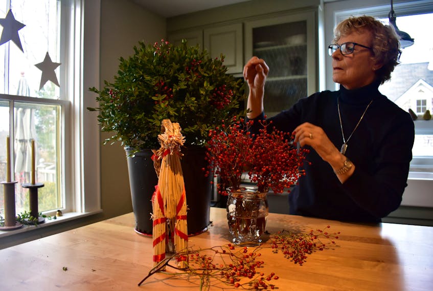 For Barb Haley, bringing the outside into her home is key to decorating for the holidays.
