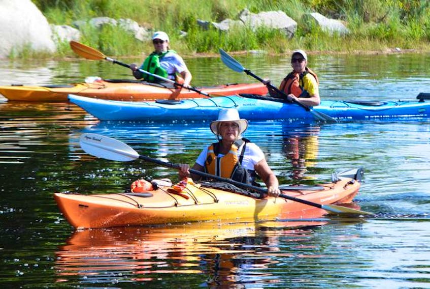 Kayakers from a previous Shelburne Kayak Festival take in the sights and sounds. - Carly MacKay