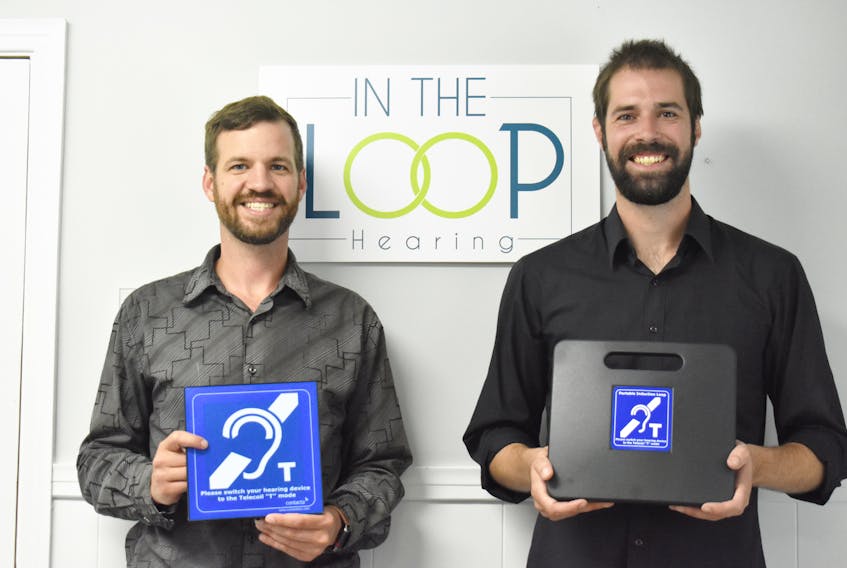 Cole Crouse (left) and Stefan Ramey are the founders of In The Loop Hearing, a South Shore company that is looking to make Nova Scotia more accessible for the hearing impaired.