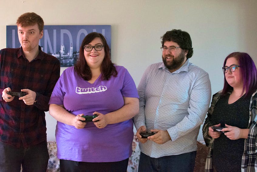 (From left) Jeff Smyth, Rachel Bennett, John Michael Bennett and Sarah Butt are the four lead project coordinators for GamersVsMS, an initiative that raises funds for the MS Society of Canada.
