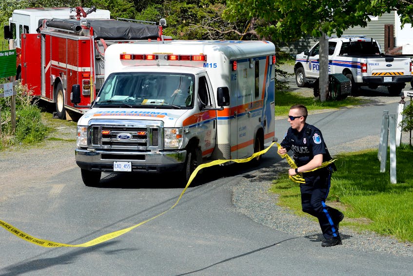 A woman has been taken to hospital following an incident at a swimming hole in Flatrock this afternoon. Keith Gosse/The Telegram
