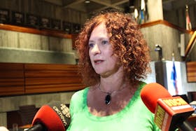 Councillor Debbie Hanlon, transportation lead, told reporters after Wednesday’s committee of the whole meeting that council aims to provide a range of payment options for parking in the city, but not cash due to the ongoing problem of broken meters. -Juanita Mercer/The Telegram