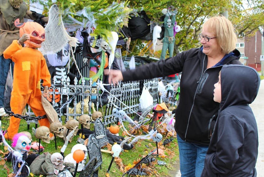 Ben Jefford, 6, said the Cowan Avenue home is his favourite at Halloween because “it’s so spooky.” He asked his grandmother, Sherry Morgan, to bring him there for a visit and check out the many decorations.