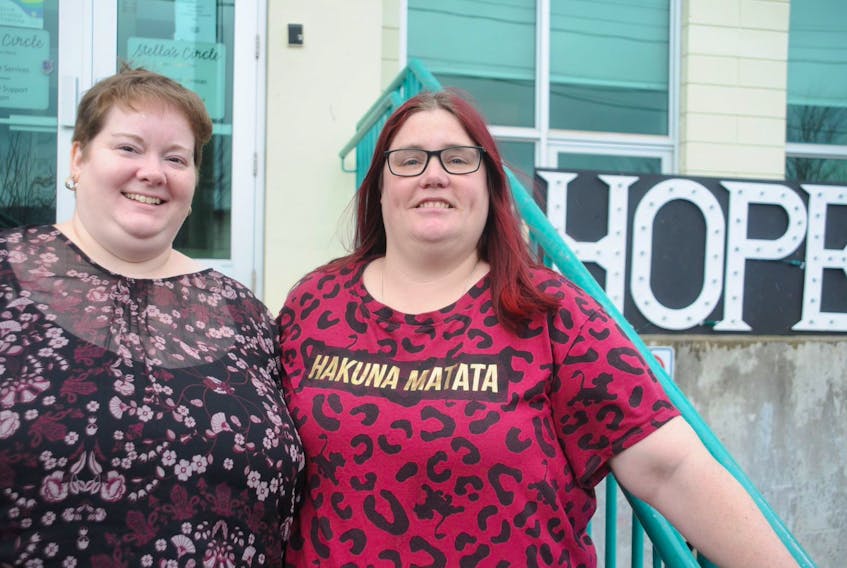 Adult Basic Education instructor Jessica Lee-Middleman (left) is helping Robyn McCarthy  obtain the education she craves in order to gain more independence in her life.